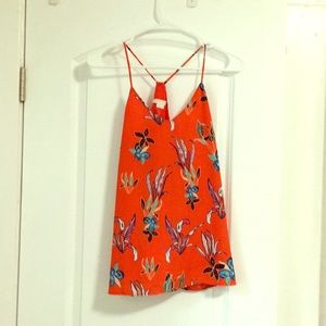 Bright Floral spaghetti strap blouse